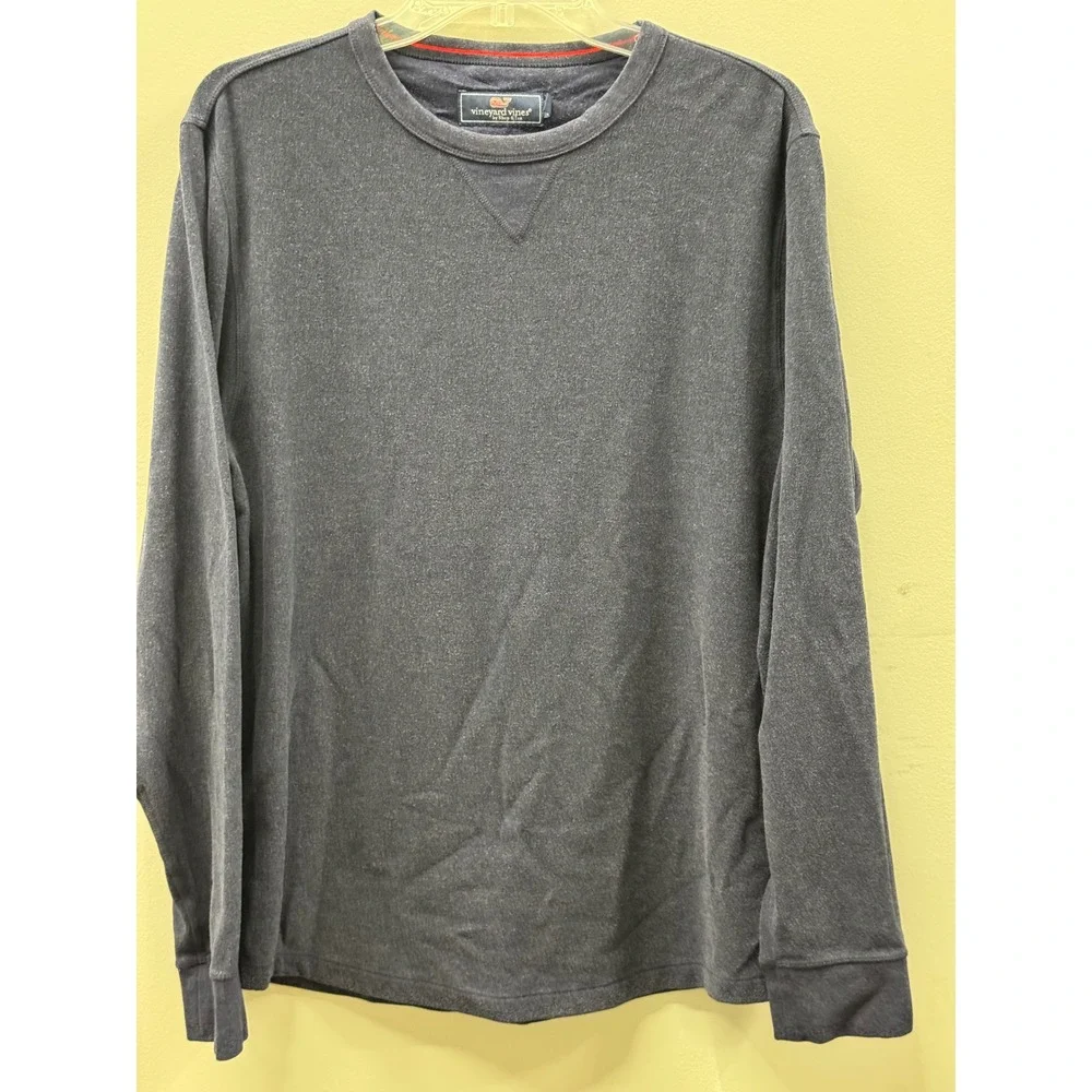 Vineyard Vines Long Sleeve Crewneck Pullover Top Mens Med Nautical Navy Preppy